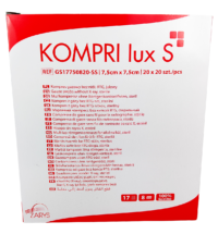 Kompres gazowy jałowy Kompri lux 17N 8W 7,5cmx7,5cmx3szt. kompri lux s Zarys4-GS1775083-SS